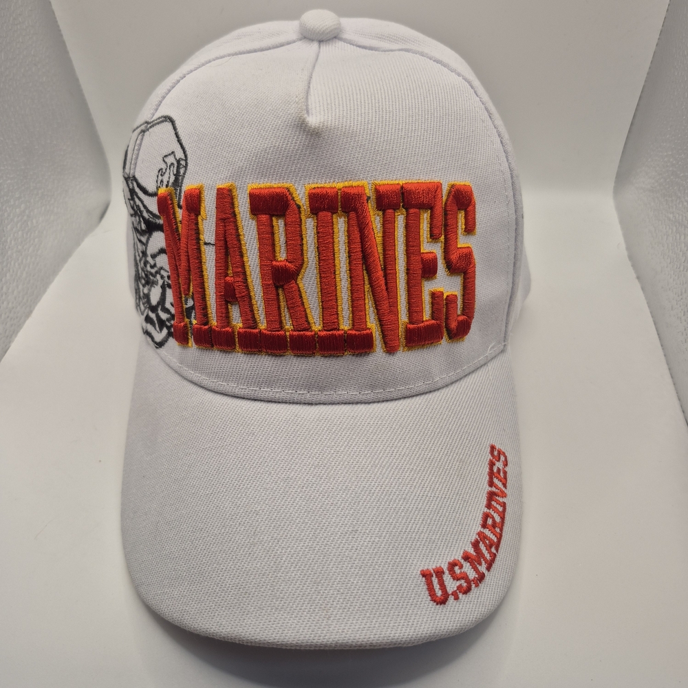 U.S. Marines‎ Embroidered Baseball Cap White Military Hat